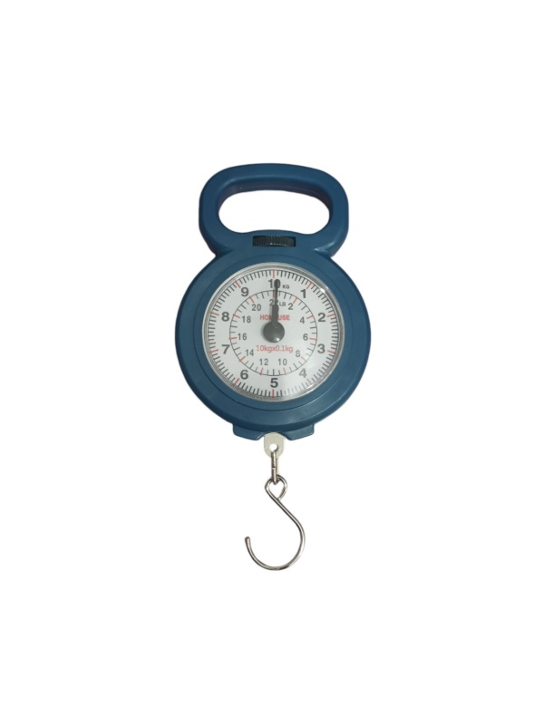 Cantar mecanic cu maner si carlig, JD-210, 0-10 kg, reglabil, Albastru