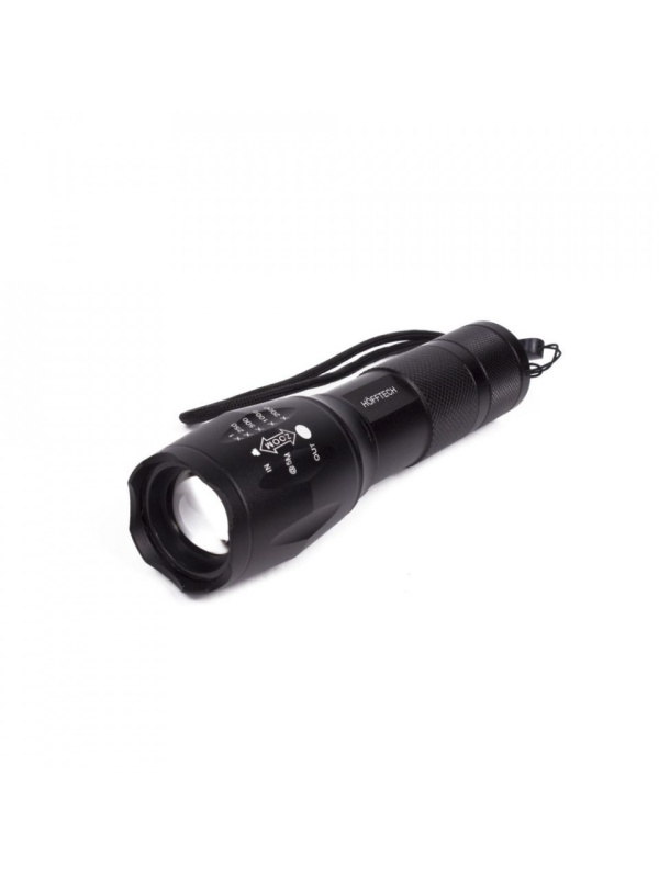 Lanterna metalica cu LED COB de mare putere, Hofftech, 5 moduri de iluminare, Neagra