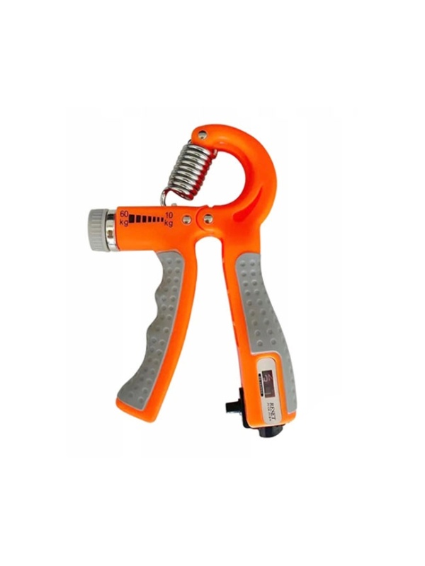 Presa de antebrat pentru exercitii, resistenta 10-60 kg, contor integrat, Portocaliu
