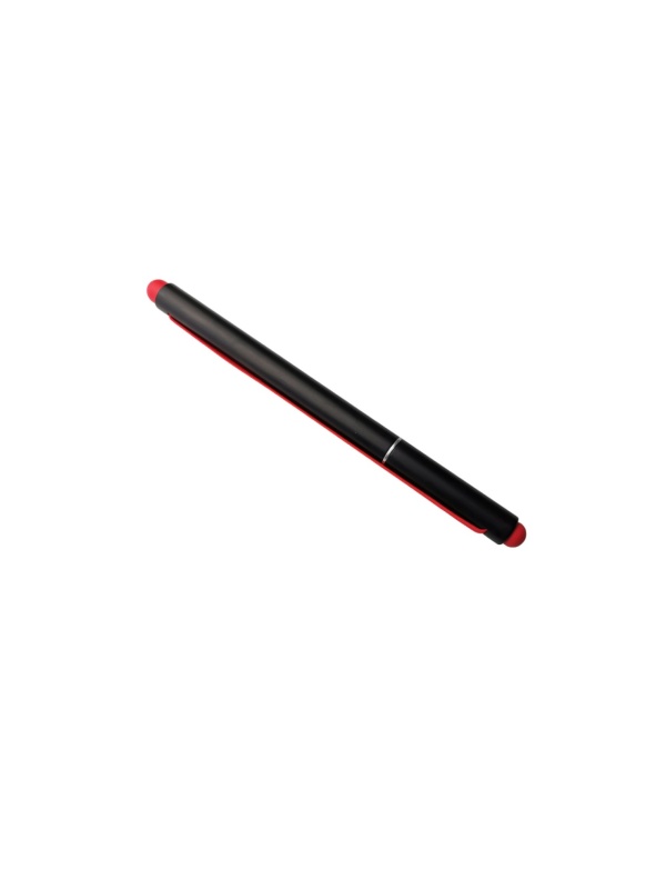 Set 5 bucati, Pix cu elastic, mina neagra si varf cauciucat pentru TuchScreen, Rosu