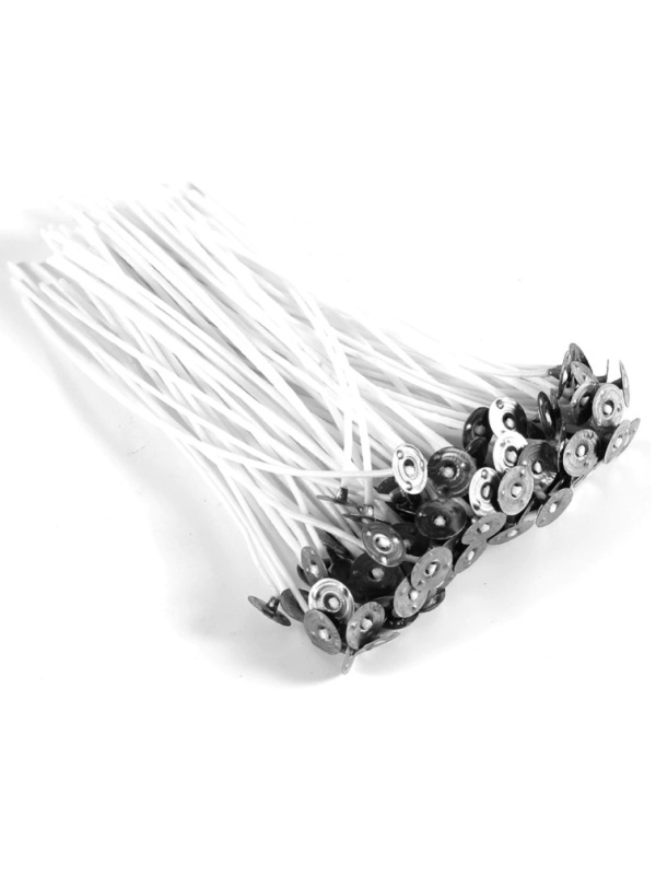 Set 50 buc, fitile cerate pentru lumanari, 20 cm, albe