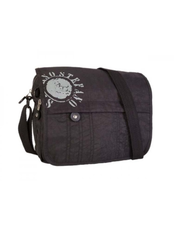 Geanta de umar crossover, Stefano Casual, inchidere frontala cu arici, Neagra