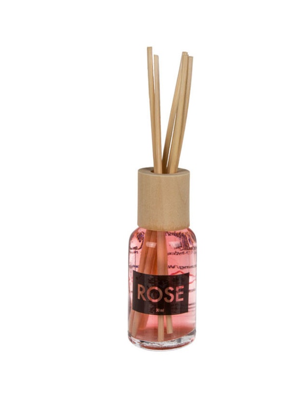 Odorizant de camera cu betisoare, Home Fragrance, 30 ml, Trandafir