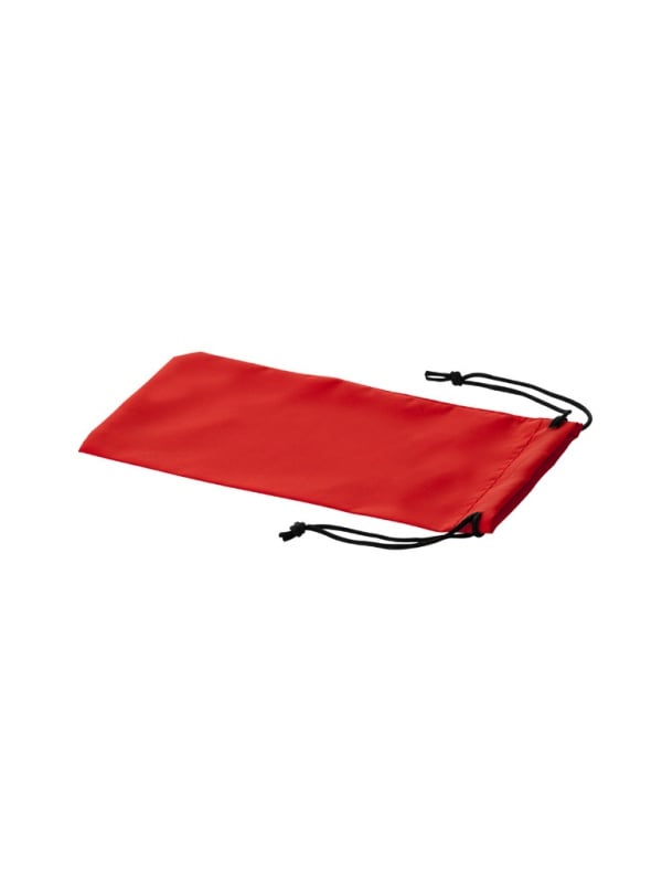 Set 4 bucati, saculet pentru cadouri, din material textil, prevazut cu snur, 18 x 9 cm, Rosu
