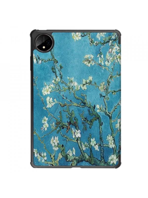 Husa Smart Cover tableta, pentru Huawei MatePad Pro 11 2022, model cu flori, verde