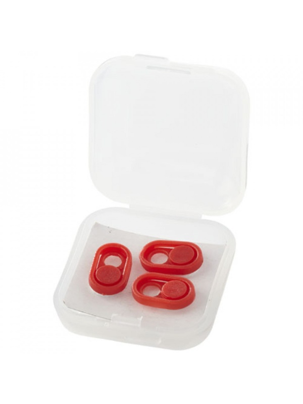 Set 3 bucati, Protectie pentru camera fotovideo, anti spion, spyware, culisabila, Rosu