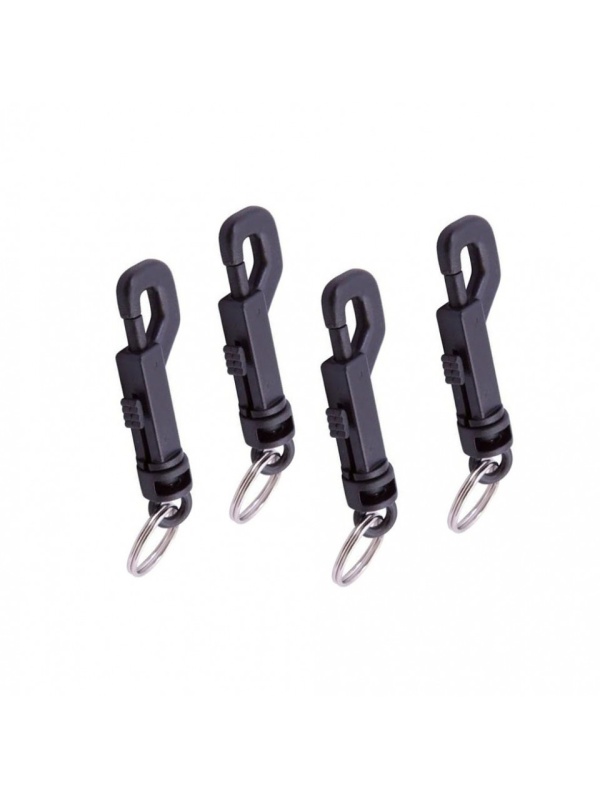 Set 4 bucati, breloc tip carabina cu arc, 68x27mm, plastic, negru