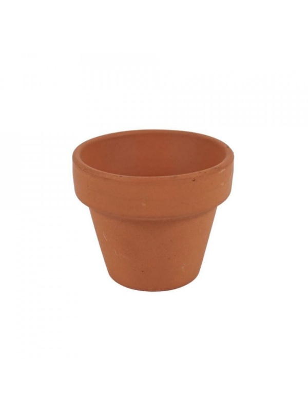 Set 5 bucati, Ghiveci mic din teracota, pentru cactusi si plante suculente, 5 cm, Maro