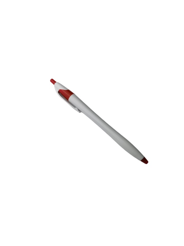 Set 5 bucati, Pix Ergonomic cu mina Albastra , design modern, culare Alb-Rosu