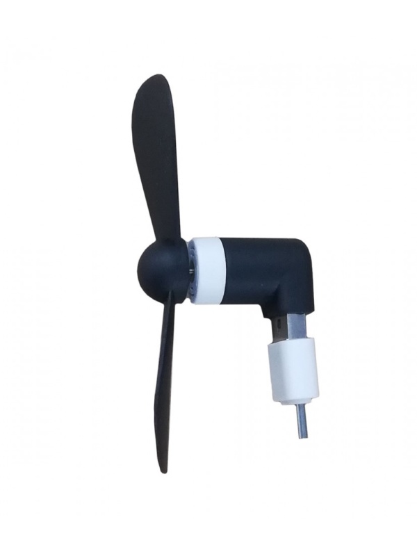 Ventilator portabil pentru tableta, USB C, USB si Micro USB, Multicolor