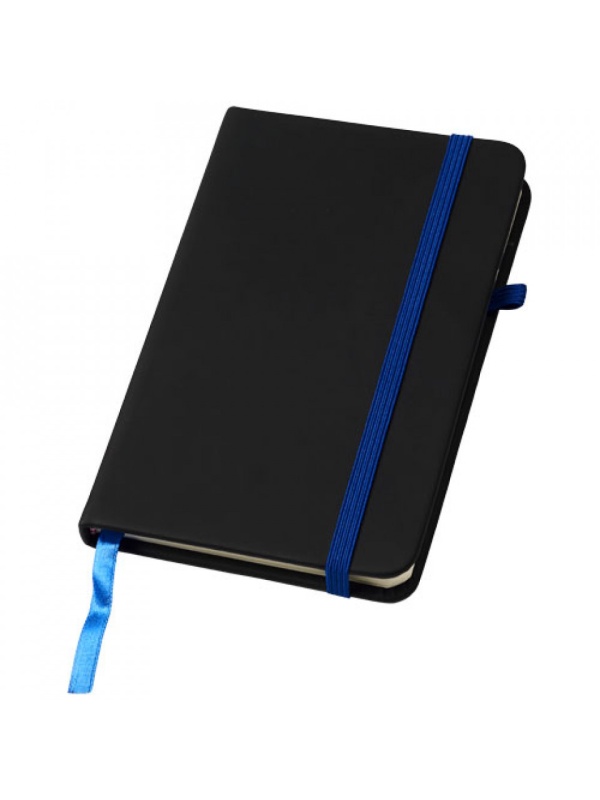 Agenda Dictando Noir A6, 96 file, coperti cartonate, cu semn si elastic, Albastra