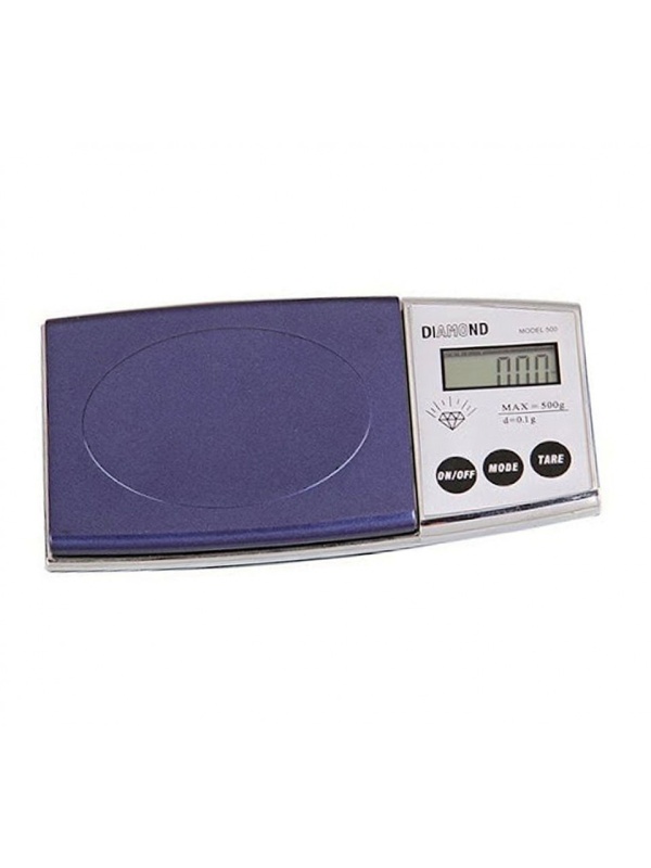 Cantar de precizie Diamond A01, maxim 500 grame, culoare Albastru