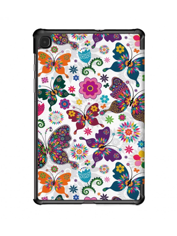 Husa Smart Cover tableta, pentru Samsung Galaxy Tab S6 Lite 10.4 inch 2022 P613 P619, fluturie, multicolor