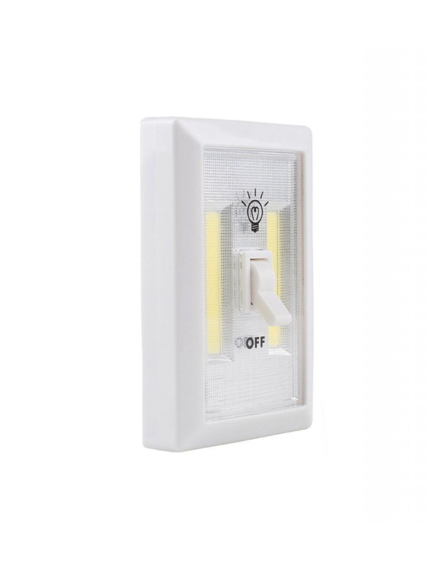 Lampa cu baterii si intrerupator, leduri COB, retro, alba