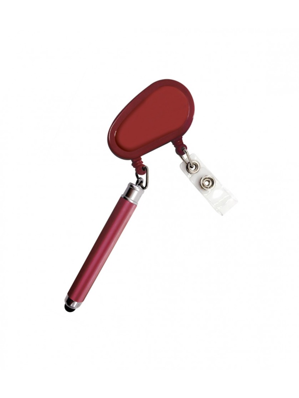 Set 15 Bucati, suport retractabil pentru ecuson prevazut cu stylus pen si pix, Multicolor