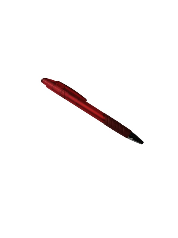 Set 5 bucati, Pix Clasic Rubber Grip, mina Neagra, corp ergonomic, Rosu