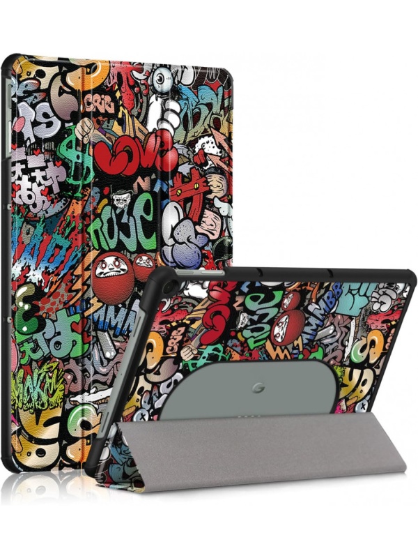Husa Smart Cover tableta, pentru Pixel Tablet 11 inch 2023, graffiti