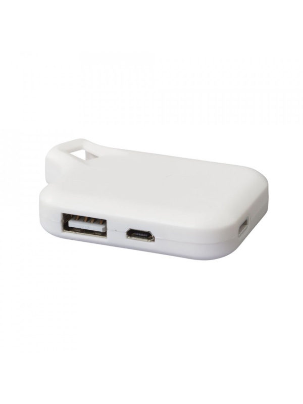 Baterie externa Micro Booster, 500mAh, mufa Micro USB si Lightning, Alba