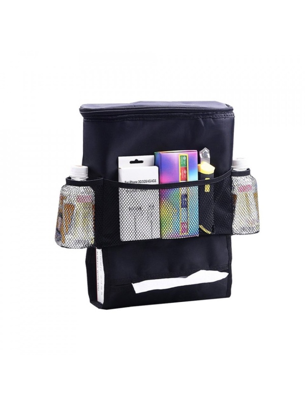 Organizator auto Termic, pentru spataru scaunelor, panza groasa, negru