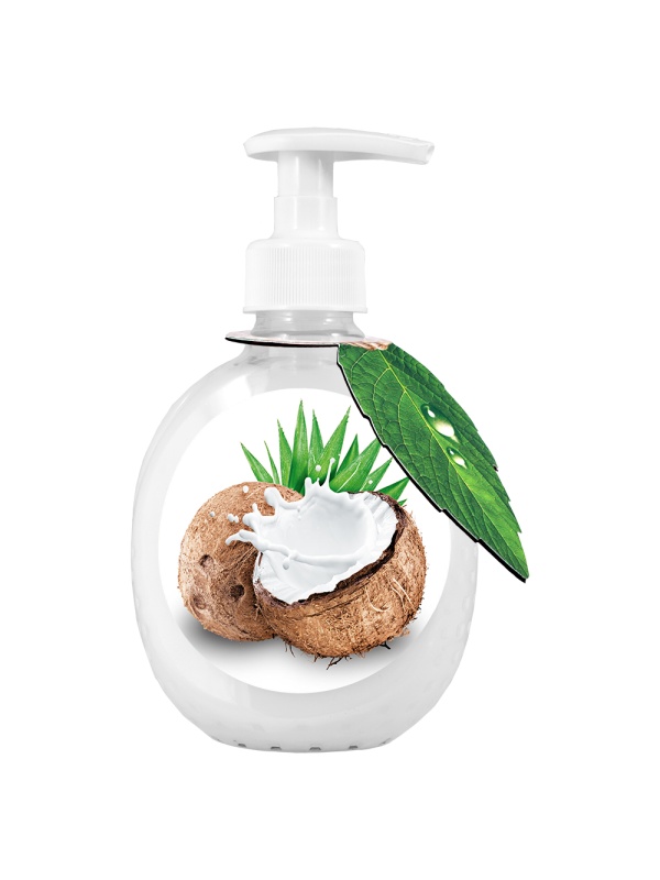 Sapun lichid Savelle Coconut, Cocos, 375ml, dozator cu pompita