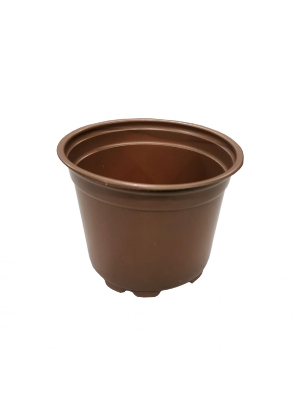 Set 100 bucati, ghivece pentru rasaduri, rotunde, 9x7 cm, Spring, maro