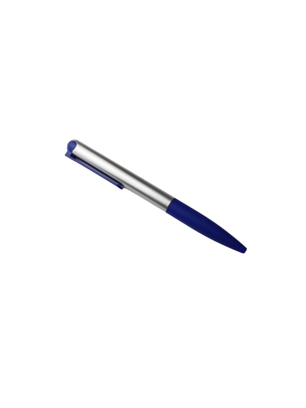 Set 5 bucati, Pix clasic, Point, mina neagra, corp din plastic, Argintiu-Albastru
