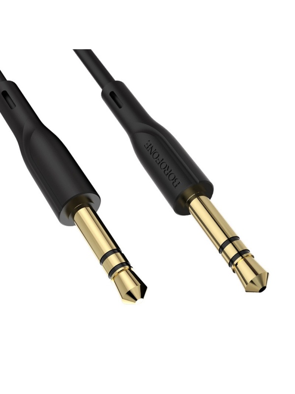 Cablu auxiliar , audio stereo, Jack 3.5 mm, 3 pini, Negru
