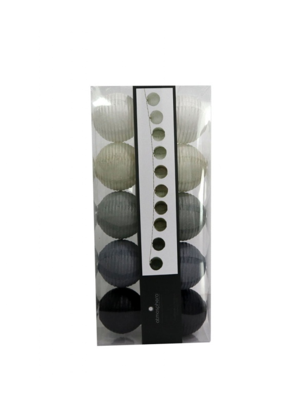 Ghirlanda japoneza cu lumini LED G11, pentru interior, 120 x 7.5 cm, gri