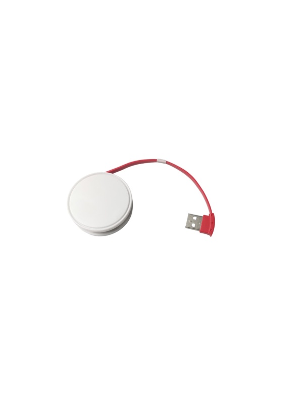 Hub USB 2.0 pentru tableta, Rotund, 4 porturi, mufa USB 2.0, Compact, Alb-Rosu