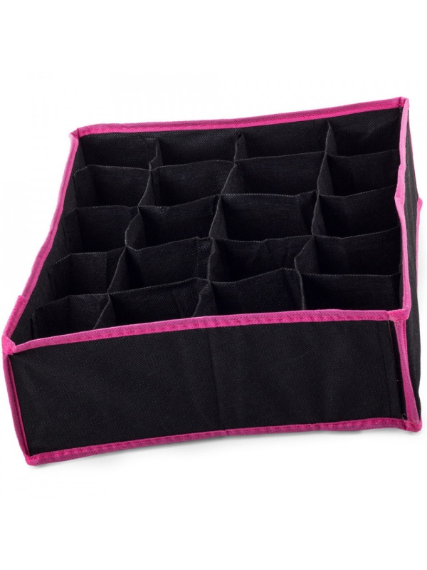 Organizator pentru sosete si lenjerie intima cu 20 de compartimente, Roz