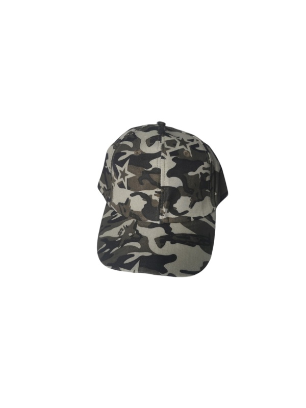 Sapca de soare unisex, AZOZA, model camuflaj mare, marime universala, Verde Inchis