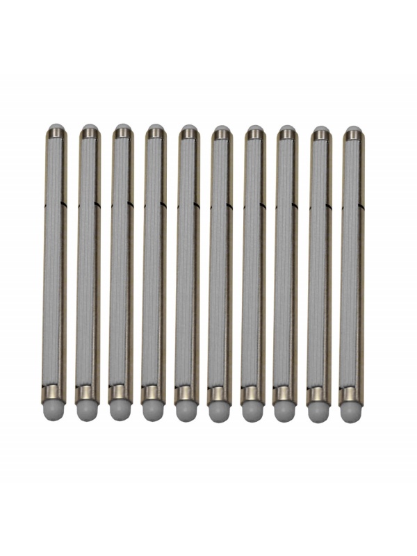 Set 10 buc, Stylus 2 in 1 cu Pix cu capac si elastic, Gri