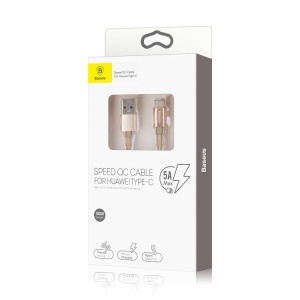 Cablu incarcare Super Charge Baseus, Type-C 5A, 100 cm, auriu - Img 2