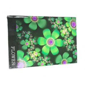 Block notes durabil cu coperti cartonate si design floral, adauga un plus de naturalete pe biroul tau