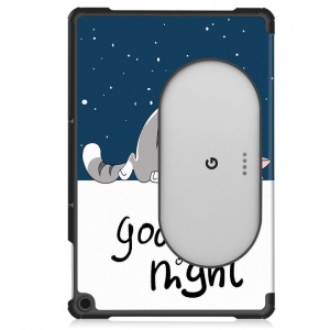 Husa Smart Cover tableta, pentru Pixel Tablet 11 inch 2023, good night cat, albastru inchis - Img 2