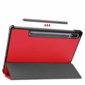 Husa Smart Cover tableta, pentru Samsung Galaxy Tab S8 X700 X706 11 inch 2022, rosie - Img 2
