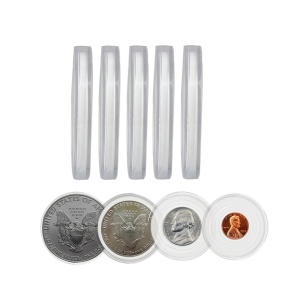 Set 5 bucati, cutie universala pentru monede, 18 mm