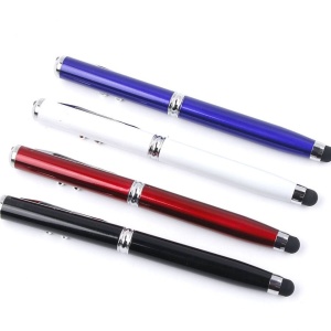 Stylus Pen Visiniu cu laser, lanterna si pix cu pasta neagra. - Img 4