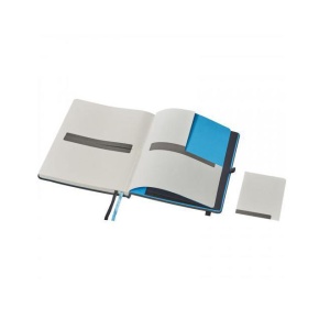 Agenda Conference Lux, coperti cartonate, piele ecologica, B5, 242x187 mm, 86 file, Neagra