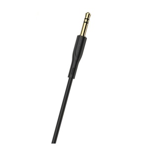 Cablu auxiliar , audio stereo, Jack 3.5 mm, 3 pini, Negru