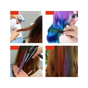 Set 10 Bucati, Pieptene cu Creta pentru Vopsirea Părului, Temporar, Lavabil, Multicolor