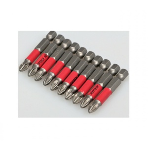 Set 10 piese, Bituri PZ2 hexagonale din otel S2, cu manson, lungime 50 mm