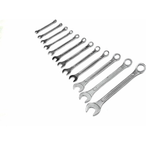 Set 12 bucati, chei fixe si inelare, 6-22 mm, otel inoxidabil, Argintii