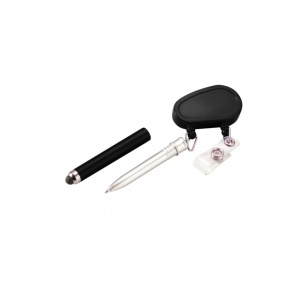 Set 15 Bucati, suport retractabil pentru ecuson prevazut cu stylus pen si pix, Multicolor - Img 6
