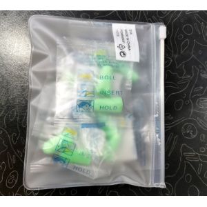 Set 5 perechi, Dopuri de protectie pentru praf si zgomot, ambalate individual, verzi