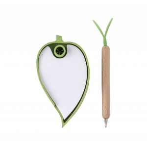 Set 95 Post-it-uri tip frunza in cutie, cu pix, confectionate din materiale ecologice