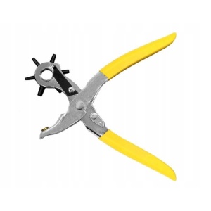 Set clesti de perforare si capsare pentru piele, plus 200 de capse, Galben