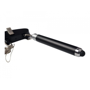 Suport retractabil pentru ecuson prevazut cu stylus pen si pix, Negru - Img 6