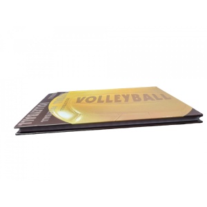 Block notes, MIXDesign, liniat dictando tip W, A5,96 file, coperti cartonate, model Volei, Maro - Img 7