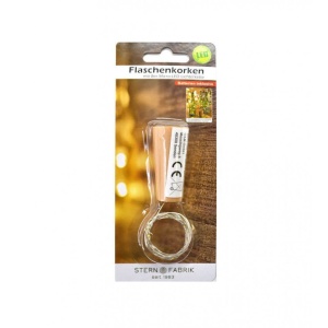 Ghirlanda lumini tip zana, micro fairy, Dop Sticla, 70 cm, 8 led-uri, alb cald